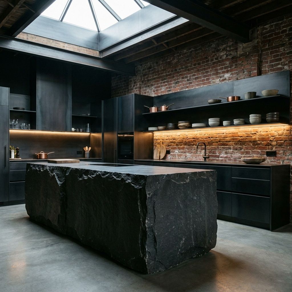 Interior design & visualisation — Industrial — Kitchen, Concept
