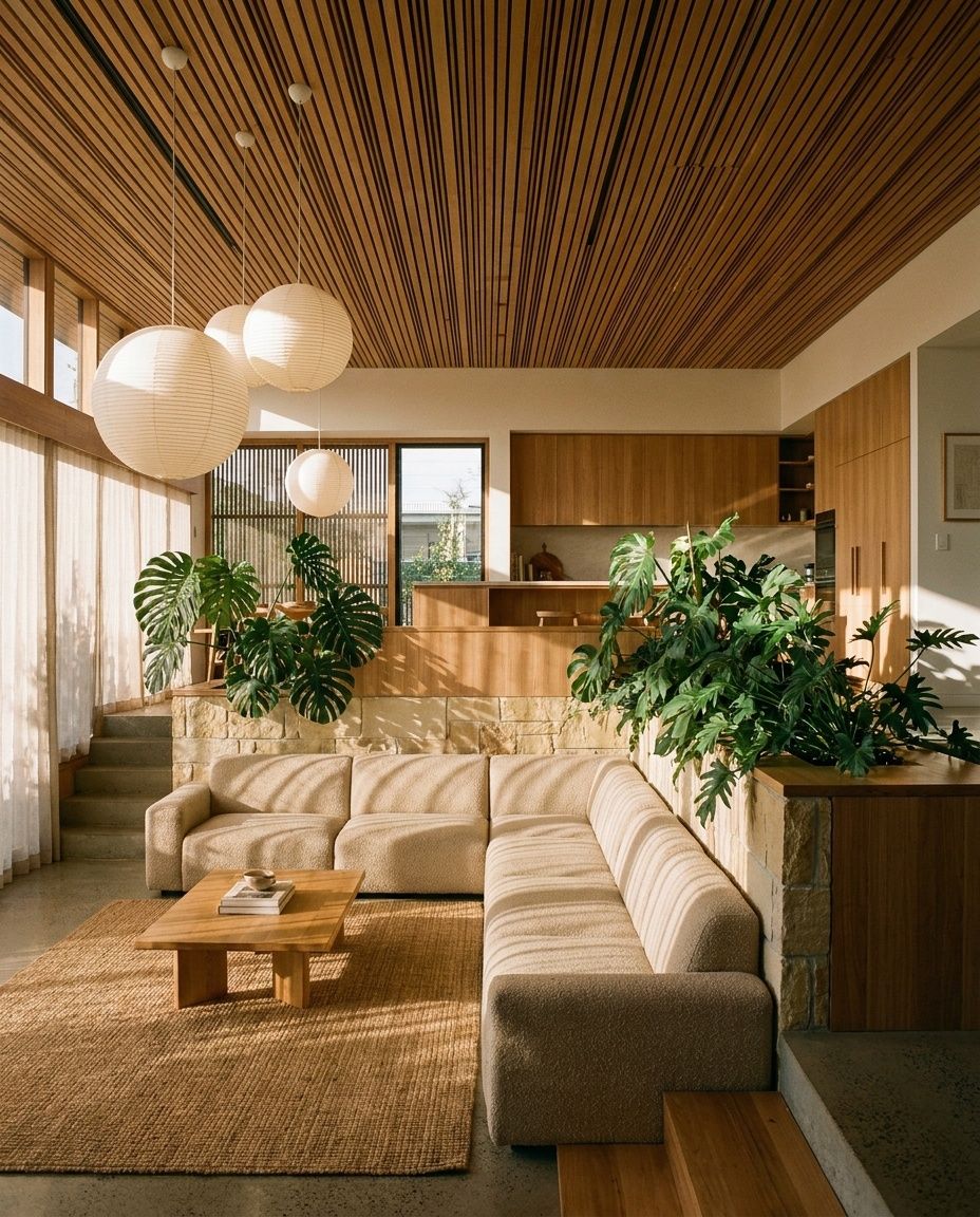 Interior design & visualisation — Rammed Earth House, Mornington Peninsula, VIC